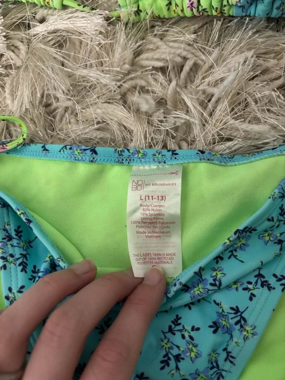 -🌸5/$25🌸No Boundaries Printed Two Piece Bikini Swimsuit Size L/XL - Picture 5 of 12